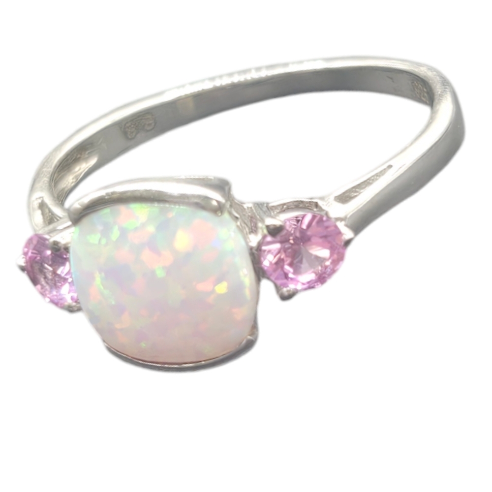 Opal and Sapphire Ring - Picture 3 of 4